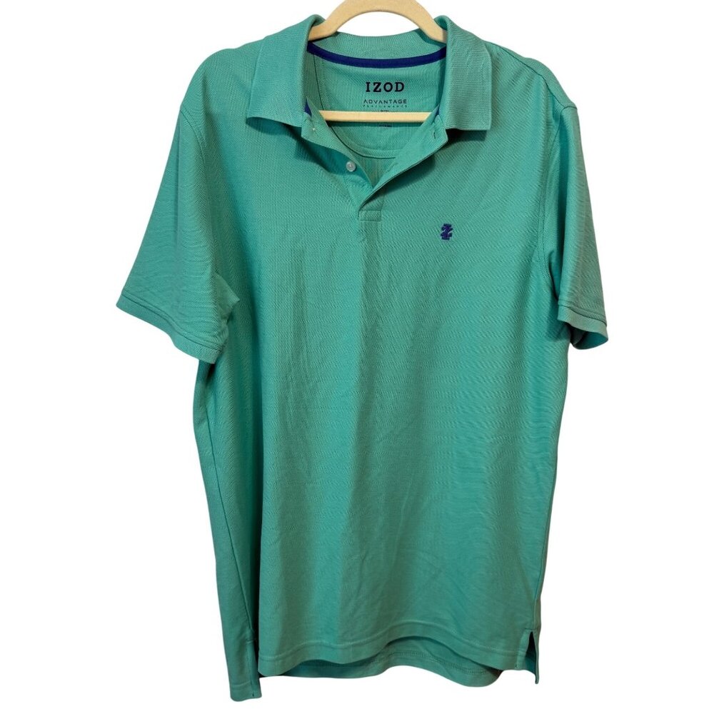 Izod Advantage Performance Polo Shirt M Natural Stretch Seafoam